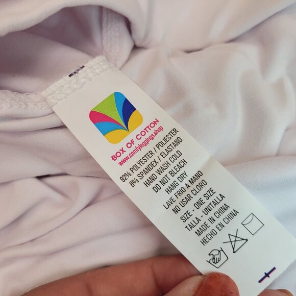 COMFYFOREVER Women's Comfy Leggings One Size High Waist Stretch Pants White - Picture 5 of 8